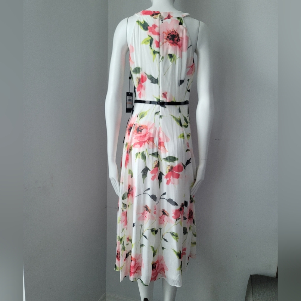 NWT Tommy Hilfiger Floral Chiffon Dress Sz 2 - Picture 10 of 15